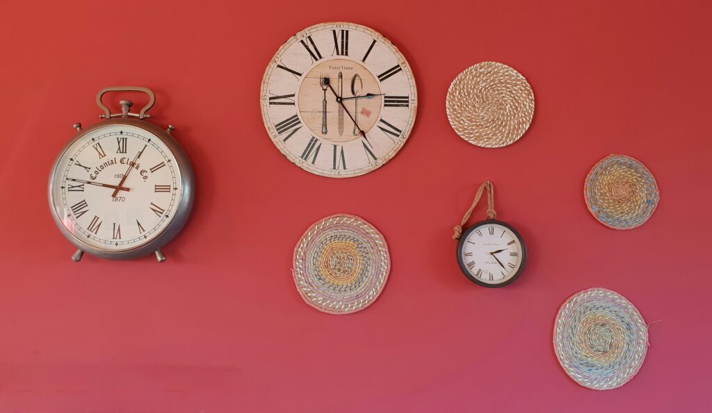 Wall clocks that shows many kinds of time.