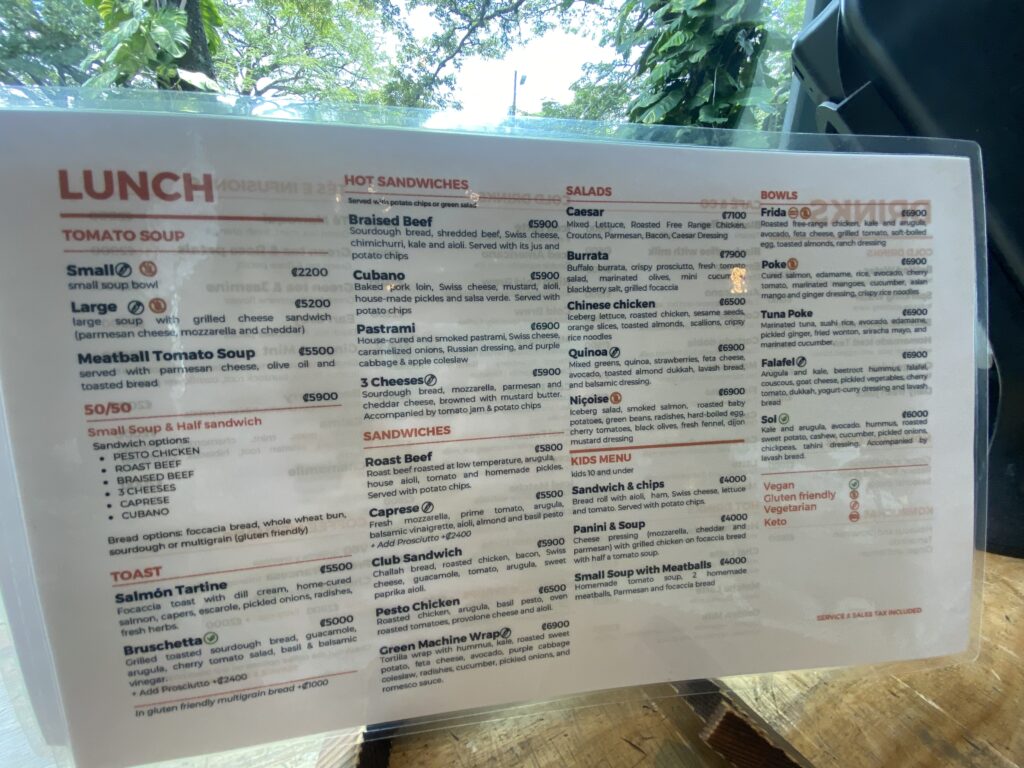 PicNicのメニュー